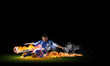 Football player with ball