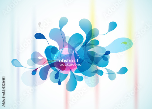 Vector: Abstract blue background reminding flower. Abstract blue background reminding flower.