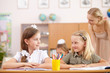 Photo: Teacher at school Teacher at school
