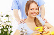 Photo: Beautiful young woman drinking tea Beautiful young woman drinking tea