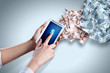 Photo: Smartphone in hand Smartphone in hand