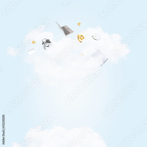 Photo: Abstract light blue background Abstract light blue background