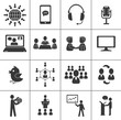 Set of communication icons.