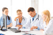 team or group of doctors working