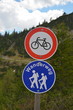 Wanderweg-Fahrradfahren verboten