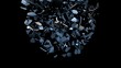 Botswana flag sphere converging animation