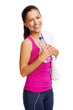 healthy woman water bottle