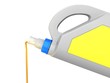 Jerrycan with car engine oil - isolated