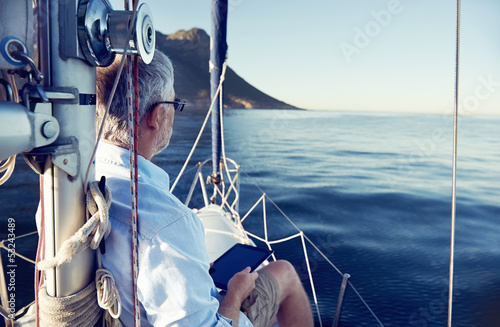 Photo: tablet computer on boat tablet computer on boat