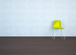 Empty room with a chair