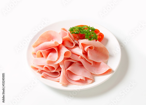 Photo: Thinly sliced ham Thinly sliced ham
