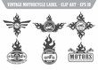 chopper motorbike label set