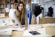 Photo: Fashion designer working in the studio Fashion designer working in the studio