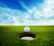 Photo: Golf Ball near hole Golf Ball near hole