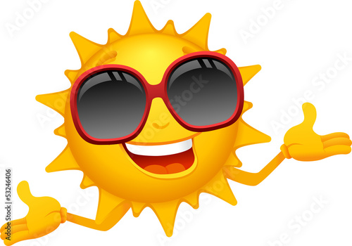 Vector: happy sun cartoon happy sun cartoon