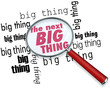 Searching for the Next Big Thing Magnifying Glass Words