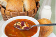 bowl ofminestrone soup