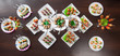 Lots of delicious nourishing appetizers on table