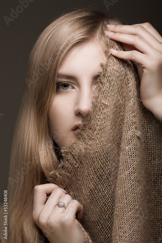 Photo: woman with gunny veil woman with gunny veil