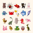 set of animal icons