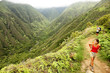 Photo: Hiking people on Hawaii, Waihee ridge trail, Maui Hiking people on Hawaii, Waihee ridge trail, Maui