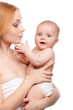 mother holding her baby