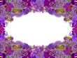 lilac color frame from flowers