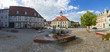 Marktplatz mit Rathaus in Angermünde als Panoramafoto