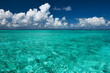 Crystal clear turquoise water at tropical beach