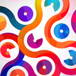 Abstract background with rounded design elements.