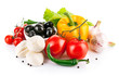 fresh vegetables with italian cheese mozzarella
