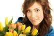 Frau mit Blumen