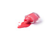 Spilled pink nail polish