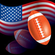 Vector: Flag of United States with American football, rugby Flag of United States with American football, rugby