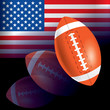 Vector: Flag of United States with American football, rugby Flag of United States with American football, rugby