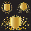 Vektor: vector golden shields vector golden shields