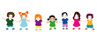 vector happy kids