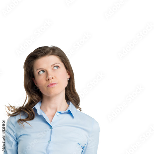 Photo: Portrait Of Thoughtful Businesswoman Portrait Of Thoughtful Businesswoman