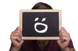 canvas print picture - anonymer mensch ist erstaunt