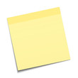 Yellow Stick Note on white background