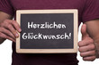 tafel herzlichen glückwunsch