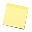 Yellow Stick Note on white background