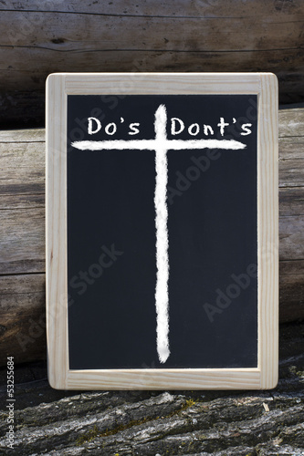 Photo: dos & donts-liste dos & donts-liste