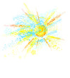 Sun painted with paint