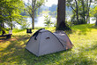 camping at lakeside