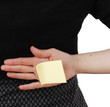 Woman and post it