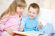 Children reading book