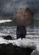 Businessman with umbrella