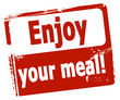 Vector: Enjoy your meal! Enjoy your meal!