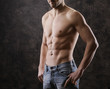 Photo: trained body wearing demim trained body wearing demim